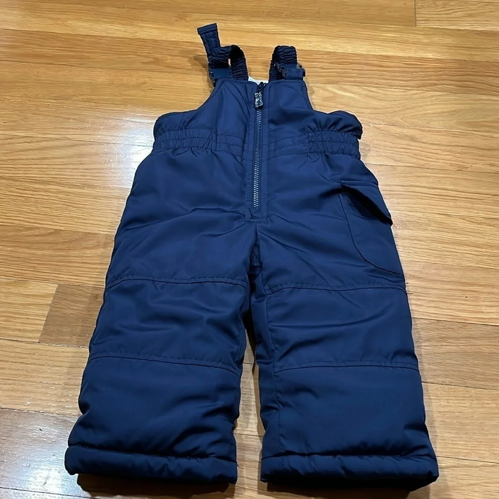 Carters boys navy blue bib snowpants size 12 months .